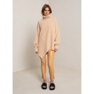 A.L.C. Rory Asymmetrical Wool-Cashmere Sweater in Jasper‎ Women's Size Small